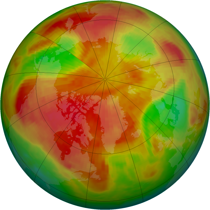 Arctic ozone map for 11 April 1981